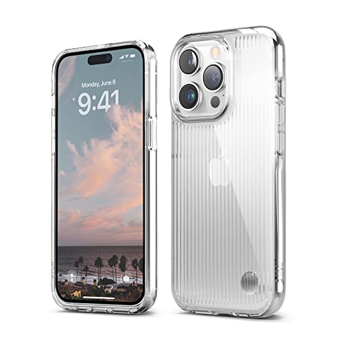 elago Funda Urban Clear Compatible iPhone 14 Pro Case (6,1'), TPU de Tecnología Híbrida, Vidrio Colado Efecto, Agarre Suave Ergonómico, Carcasa Protectora Antichoque (Transparente)