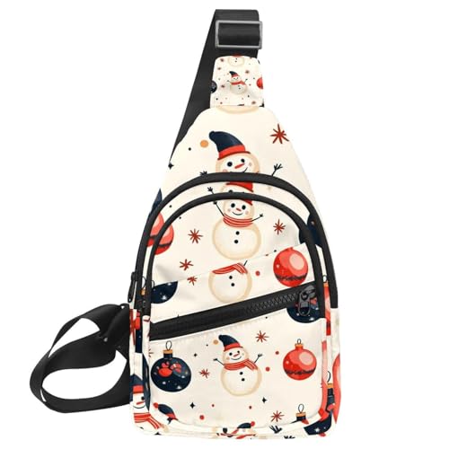 Sac à bandoulière bonhomme de neige de Noël pour voyage et randonnée