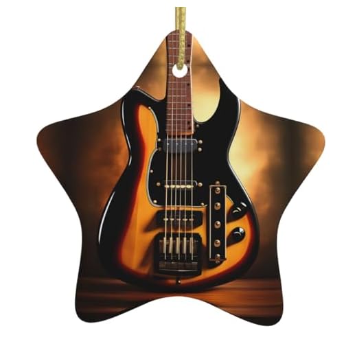 Colgantes de estrella de cerámica para guitarra instrumental, adecuados para centros comerciales, hogares y otros lugares de Navidad.