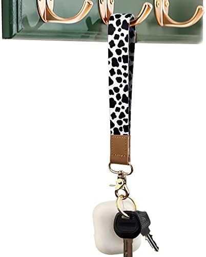 Wristlet Keychain for Women and Men，Key Chain Holder，Wrist Lanyard for Keys(Cow）