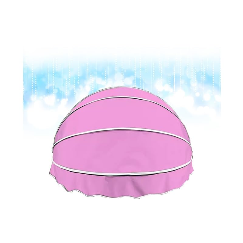 Auvent de fenêtre pliable rose 120cm avec structure en aluminium durable