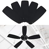 Kittmip 5 Pack Replacement Fan Blades for 42'/52' Ceiling Fan Waterproof Blades Replacement for Broken Substitution Replacing Summer(Black)