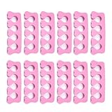 Quacc 12pcs Sponge Toe Separators Soft Finger Separators Toe Divider Spacer for Polishing Pedicure Manicure Coating Gel Painting Nail Art Beauty Accessories