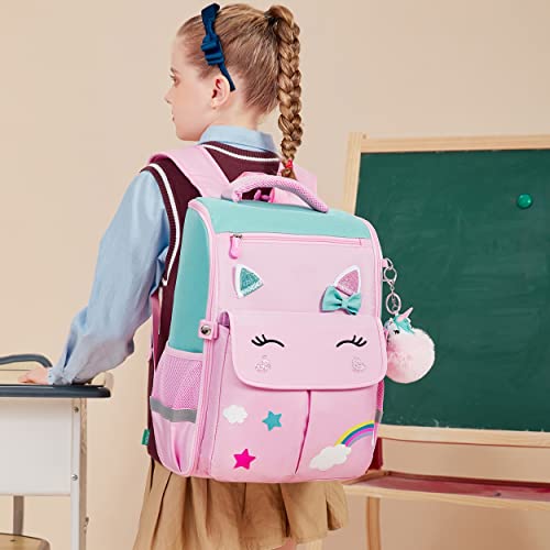 AO ALI VICTORY Unicorn Girls Backpacks for School Princess Bowknot Kids Bookbags Boys Dinosaur Backpack2