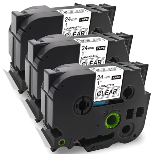 HeeMee Tze�e�[�v �݊��i �u���U�[�p 24mm���yTze-151�E�����n�������E3�Z�b�g�z8m�� �s�[�^�b�`�e�[�v P-touch ���~�l�[�g�e�[�v �h�� ���S�� �����O�V�[�� �����p�i�iTze-151�E3�j