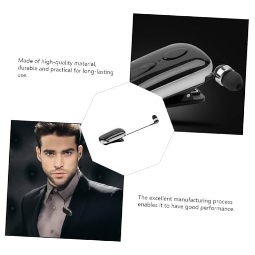 Oreillette ergonomique sans fil Toddmomy écouteur rétractable noir - 5
