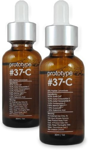 Prototype 37-C (2 Pack) - Age & Wrinkle Serum with 99% Peptide Concentration - Feel Young Again by SNC Labs