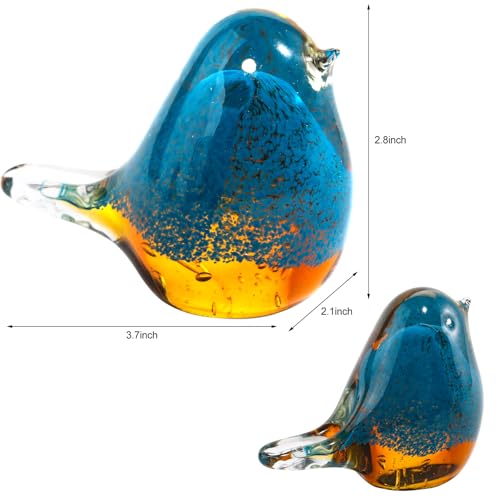 Qumhmup 03 Glass Blown Bird Figurines, Handmade Collectible Ornaments, Statue Decor, Paperweight Gift thumb #1
