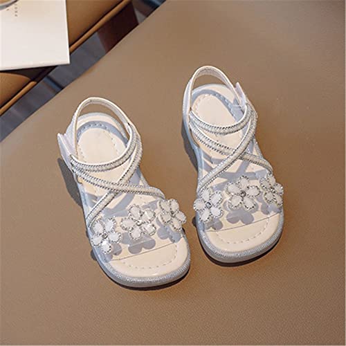 Big Kids Girl Sandals Summer Crystal Flower Design Princess Shoes Daily With Princess Dress Wear Dance Shoes for3