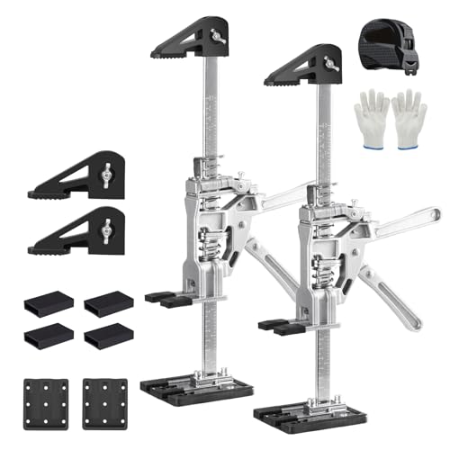 Möbelheber für Schwere Möbel,Heber,Arbeitssparender Arm,2 Stück Arm Hebewerkzeug,400kg Tragkraft Türheber mit Zwei Geschwindigkeiten und Höhenversteller 0-210mm,Hebewerkzeug für Türen,Fliesen