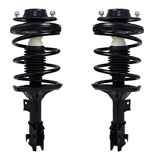 Image of Detroit Axle - Front Struts Kit for 01-05 Chrysler Sebring Dodge Stratus, 00-05 Mitsubishi Eclipse, Struts & Coil Spring Tie Rods Sway Bars Boots 2001 2002 2003 2004 2005 Replacement Suspension