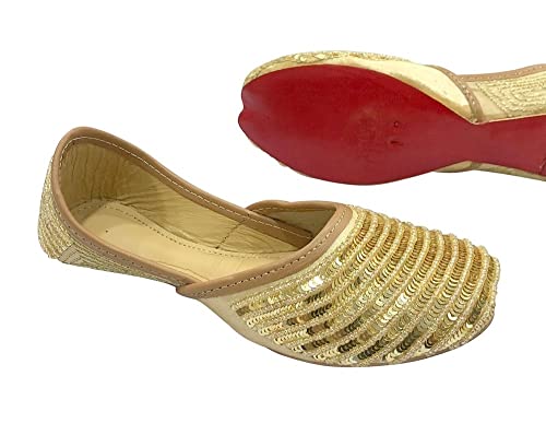 Jutti for Girls Mojari Toddler/Little Kid/Big Kid Flat Party Shoes Formal Beaded Girls Dress Juttis Slip on Punjabi Juti4