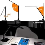 Lampat Dimmable LED Desk Lamp, 4 Lighting Modes (Reading/Studying/Relaxation/Bedtime), 5-Level Dimmer, Touch-Sensitive Control Panel, 1-Hour Auto Timer, 5V/1A USB Charging Port, Piano Black - Image 5