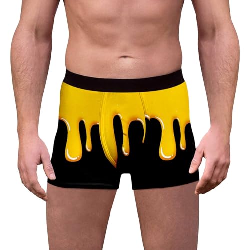 Genérico Mini Tanga Hombre Sexy Pantalones Cortos Impreso Festival para Hombre, Talla Mediana Vestido Grueso, Le Noir, M