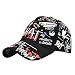 OYZ Regalos de softbol juvenil, hombres y mujeres, casual, regular, juvenil, retro, letras, colorido, High Street, gorra de béisbol, visera arcoíris, Negro, Talla única