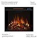 Real Flame Silverton 48” Electric Fireplace with Mantel for Living Room or Bedroom, Replaceable Fireplace Insert Heater, Realistic Log and Flame Effect, Remote Control, Timer, White