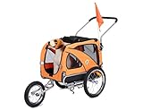 Leonpets 2 in 1 rimorchio per bicicletta per animali domestici, modello Jogger 10201, arancione