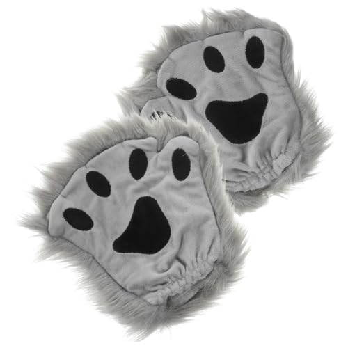 WOFASHPURET Halloween Hand Mitten Warm Half-finger Gloves in Faux for Boys and Girls and Adults