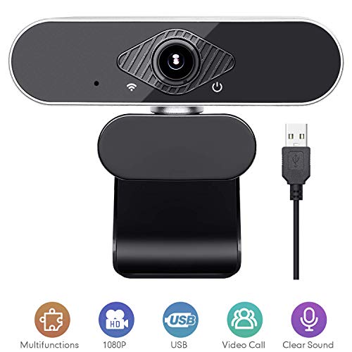 HD Webcam 1080P with Microphone, Streaming Computer Web Camera, USB Computer Camera