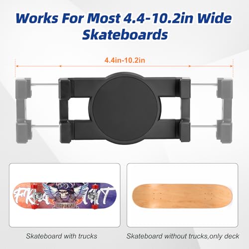 Image of 1pc / 2pc Skateboard Decks Wall Mount 360 Rotating Skateboard Wall Hanger, Extending & Floating Display Skateboard Wall Holder Grab & Go Storage Rack,Universal Skate Wall Mount Horizontal Any Angle