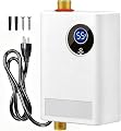 Tankless Water Heater Electric 110V, 3000W Instant Water Heater Under Sink, On Demand Hot Water Heater Electric with Digital Display, Portable Mini Small Water Heater for Kitchen Bathroom RV