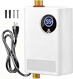 Tankless Water Heater Electric 110V, 3000W Instant Water Heater Under Sink, On Demand Hot Water Heater Electric with Digital Display, Portable Mini Small Water Heater for Kitchen Bathroom RV