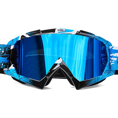 Image of Dirt Bike ATV Goggles Motorcycle Gear Riding Motocross Dirtbike 4-Wheeler MX DH Accessories Goggles Glasses for Men Women Youth UV400 Protection Dust-proof Anti-Slip Strap