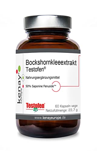 Bockshornkleeextrakt - Testofen - 600mg pro Tagesdosis - pflanzliche Kapsel - Vegan - Ohne Magnesiumstearat - 60 Kapseln vege KENAY EUROPE Cover