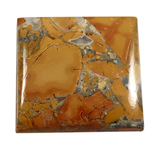 Jaspe maligano, pierre fine naturelle taillée en cabochon carré de 31,15 carats Oo39
