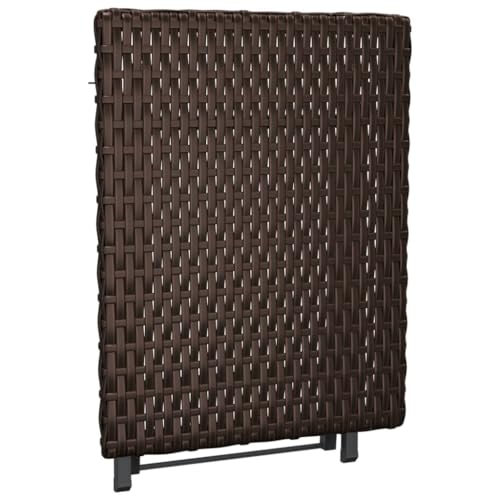 Mesa plegable marrón de poliratán para balcón de 45x35 cm 6