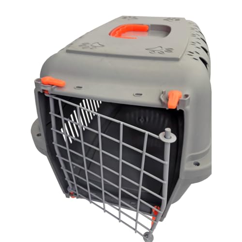 Caixa de Transporte Pet Cachorros Cães Gatos Coelhos Portinha de Aço Ferro(Verde,Nº 2 - Animais até