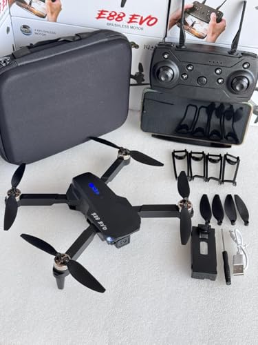 Image of E88 EVO GPS Drone With 4K Camera - Quadcopter With Brushless Motors, Stabilized Flight, FPV and Tell Features