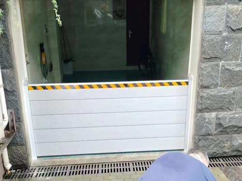 Outdoor Commercial Aluminum Water Dams 3.2ft High for Driveways & Doorways - Customizable, Easy Installation Flood Barriers for Mall & Property Owners (L 8.4ft)
