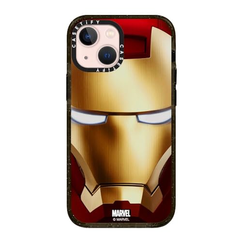 CASETiFY (P[XeBt@C) CpNgP[X iPhone 13 Minip [Iron Man Co-Lab / 6.6tB[g̗ɑςی/MagsafeΉ] - ACA} q[[}XN - NAubN