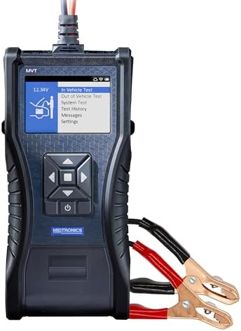 Midtronics MVT-100P Handheld Battery Tester with Printer, MDX-AI Powered, Fast & Accurate Diagnostics for 6V/12V Automotive, Marine, Power Sports, Heavy Duty Batteries, Rechargeable