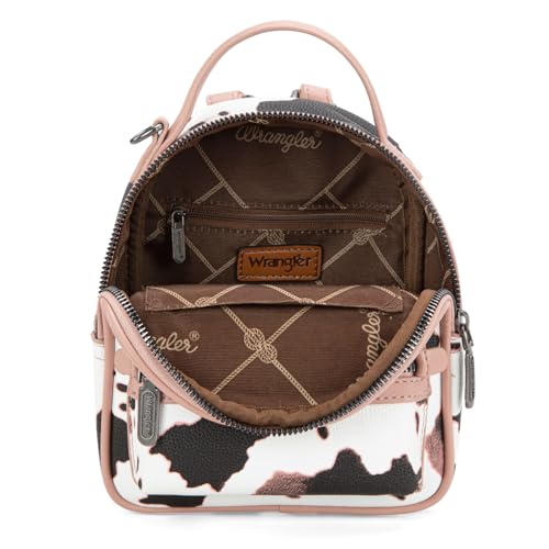 Image of Montana West Wrangler Mini Backpack Cute Cow Print Backpack Purse for Girls and Women, Pink WG133-8600PK