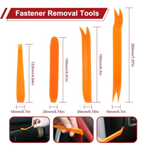 LPZMPZ Hebelwerkzeug Auto Demontage Türverkleidung Werkzeug Auto Zierleistenkeile Loesezange Pry Tool mit Stemmhebel Lösehebel Kunststoffkeile Lösewerkzeug Set für KFZ Türverkleidung Clips Satz
