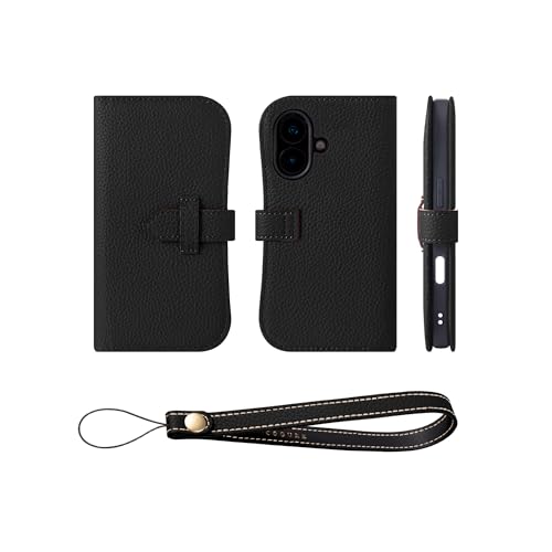 COGURE �X�}�z�P�[�X iPhone16Plus�p �蒠�^ �P�[�X �{�v �x���g�t�� �J�[�h���[ �X�g���b�v �����h�~ �X�^���h�@�\ TPU�P�[�X �ϏՌ� ���΂Ȃ� �M�t�g�{�b�N�X�t�� COPA �u���b�N�yBlack�z