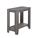 Monarch Specialties I 3118 Accent Side lamp Table 24" x 12" x 22 Grey