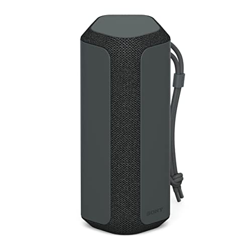 Sony SRS-XE200 X-Series Wireless Ultra Portable-Bluetooth-Speaker, IP67 Waterproof, Dustproof and Shockproof with 16 Hour Battery Life and Easy to Carry Strap – Black