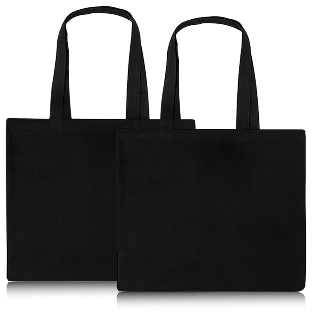 Plain Black Cotton Tote