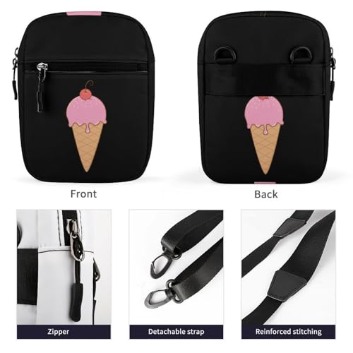 Cherry Ice Cream Mini Crossbody Bag Anti-Theft Side Shoulder Bags Messenger Bag Unisex3