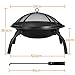 Imagen de Yaheetech Brasero Exterior para Jardín Portátil y Plegable Chimenea para Carbon con Atizador Bolsa Transporte para Hogueras Terraza Camping al Aire Libre 54x38