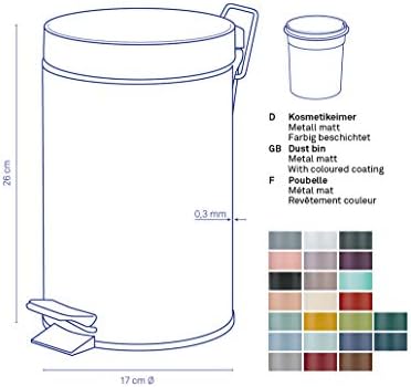 kela Bin, Metal, Petrol, one Size