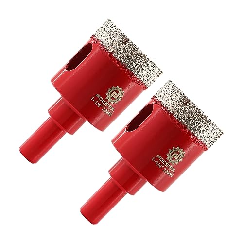 FOCSTOL Diamond Core Drill Bit - 2pcs 1-1/4''(32mm) Diamond Hole Saw with Round Shank for Porcelain Tile Ceramic Marble Granite