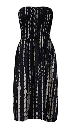 Image of Zyyfly Womens Summer Beach Dresses Strapless Cover Ups Dress Tube Top Sundresses