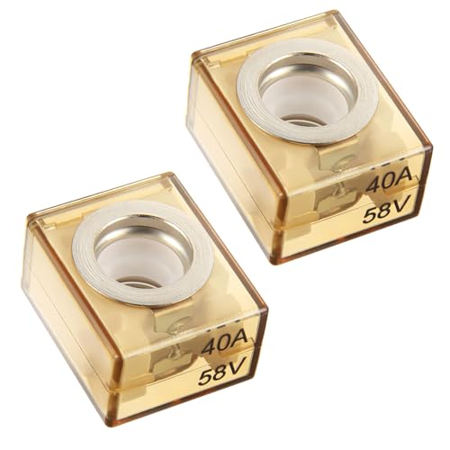BOJACK Terminal Fuse 40A Marine Rated Battery Fuse (MRBF) 58V DC Max IP66 Waterproof for The Circuit Protection of Automobiles RVs Cranes Ships Charging Piles 40Amp(Pack of 2)