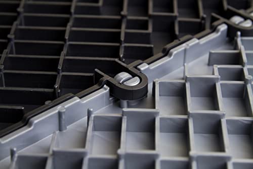 GarageTrac Diamond, Durable Interlocking Modular Garage Flooring Tile (12 Pack), Alloy