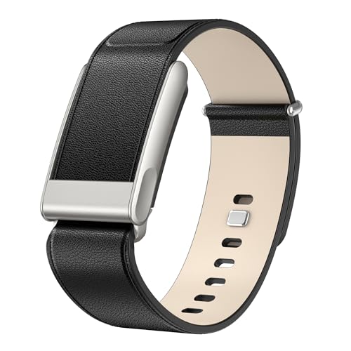 omee Leather Band Compatible with Whoop 5.0 Band Strap Men Women Genuine Leather Rugged Durable Replacement Wristbands Straps for Whoop 5.0 Bands