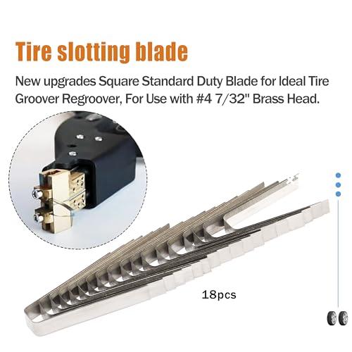 Image of Tire Groover Blade Tire Groover Regroover #7 7 /32 inch Square Standard Duty Blade New Upgrades 2024 (Set of 18)
